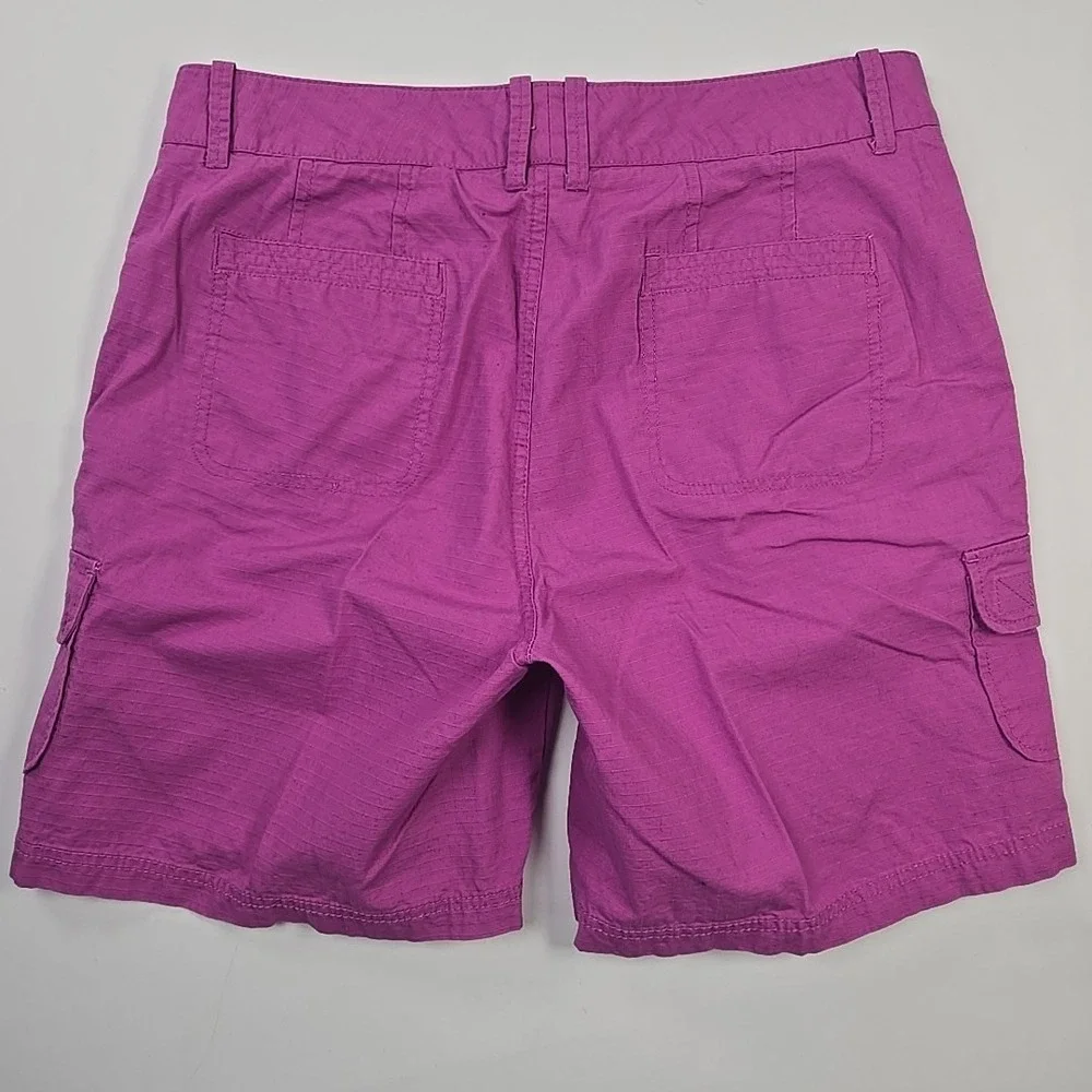 Womens Shorts 14 Caribbean Joe Island Supply Fuchsia Cargo Pocket Bermuda Shorts